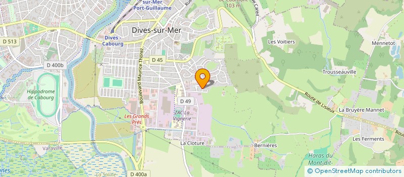 localisation de l'entreprise GUERIN ECHAFAUDAGES  DIVES-SUR-MER