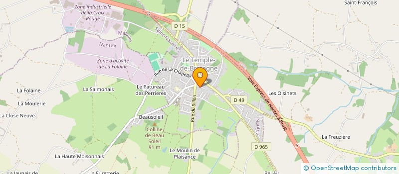 localisation de l'entreprise GUERIN INVEST  LE TEMPLE-DE-BRETAGNE