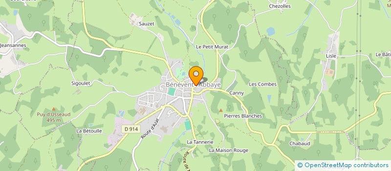 localisation de l'entreprise GUERIN PATRICK SARL à BENEVENT-L'ABBAYE