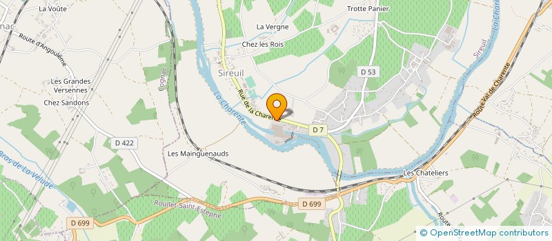 localisation de l'entreprise GUERIN TP à SIREUIL
