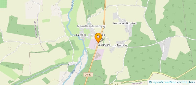 localisation de l'entreprise GUERIN TP  NEAUFLES AUVERGNY