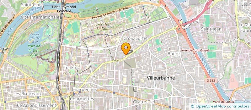 localisation de l'entreprise GUERINEAU & LEFEVRE  VILLEURBANNE