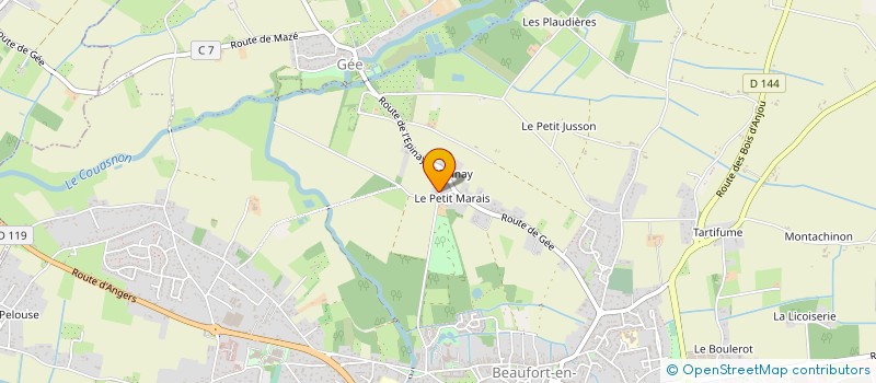 localisation de l'entreprise GUERINEAU NEGOCE BETAIL à BEAUFORT-EN-ANJOU