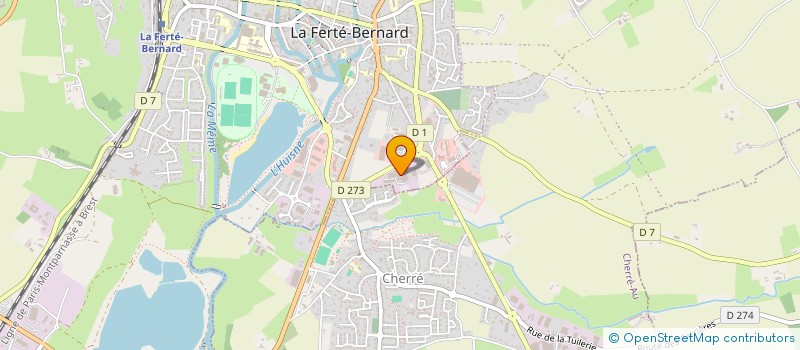 localisation de l'entreprise GUERINEAU SA à LA FERTE-BERNARD
