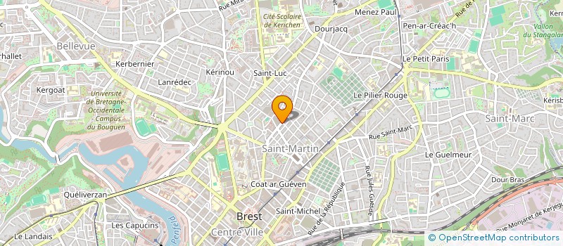 localisation de l'entreprise GUERINOIZE à BREST