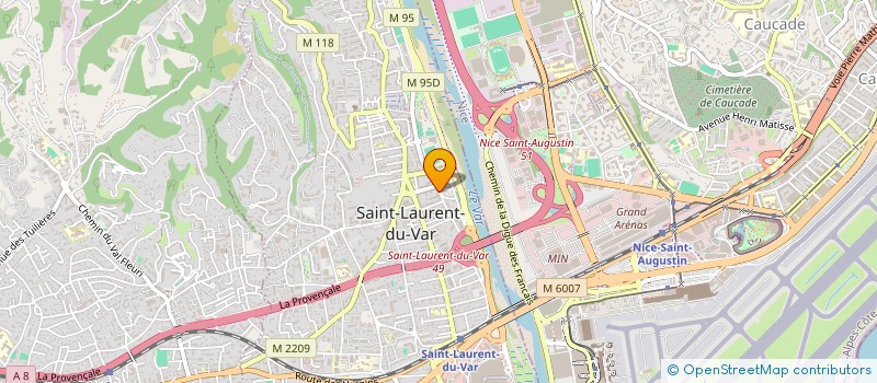 localisation de l'entreprise GUERISON PAR LA RELATION D'AIDE, LE CONSEIL ET L'ECOUTE à SAINT-LAURENT-DU-VAR