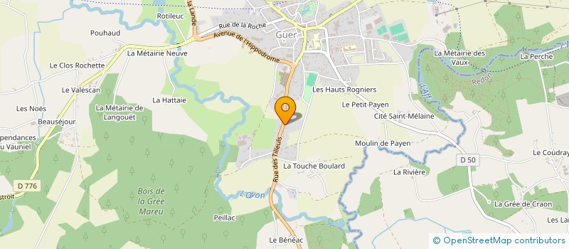 localisation de l'entreprise GUERLAND  GUER