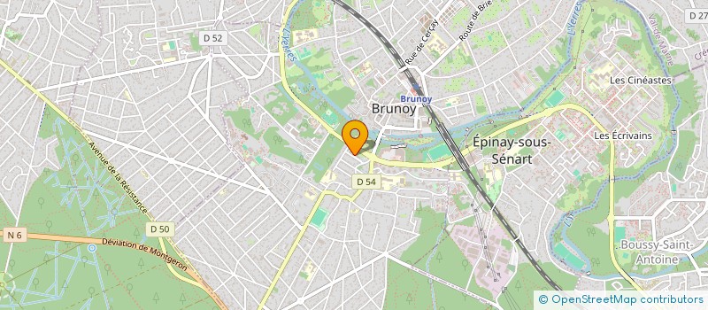 localisation de l'entreprise GUERLINE GUERRIER CONSEIL  BRUNOY