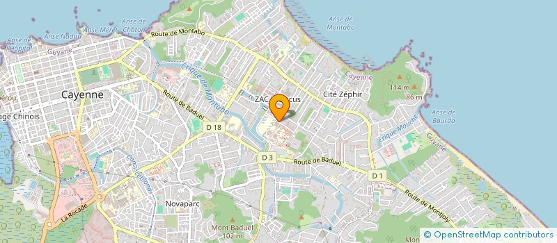 localisation de l'entreprise GUERLINE TAXI  CAYENNE