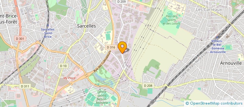 localisation de l'entreprise GUERRA TARCY COGIF à SARCELLES