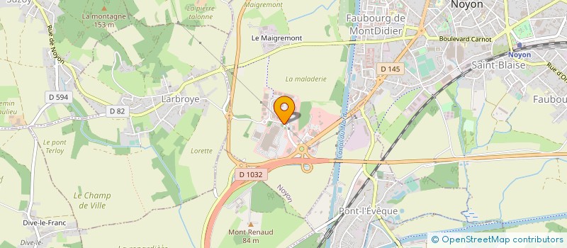 localisation de l'entreprise GUERREAU GILBERT : NOYON - THOUROTTE - RIBECOURT à NOYON