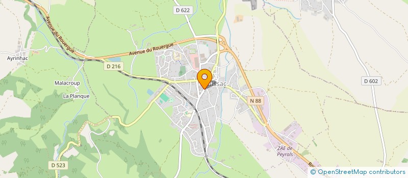 localisation de l'entreprise GUERRIER - AGNES BOUTIQUE  LAISSAC-SEVERAC L'EGLISE