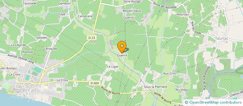 localisation de l'entreprise GUERRY SASU à TAURIAC