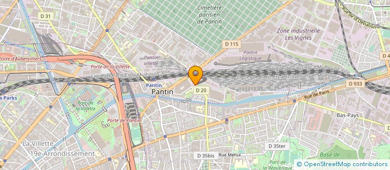 localisation de l'entreprise GUERTON JACQUES SAS à PANTIN