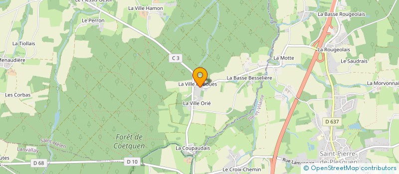 localisation de l'entreprise GUERY COUVERTURE  SAINT-HELEN