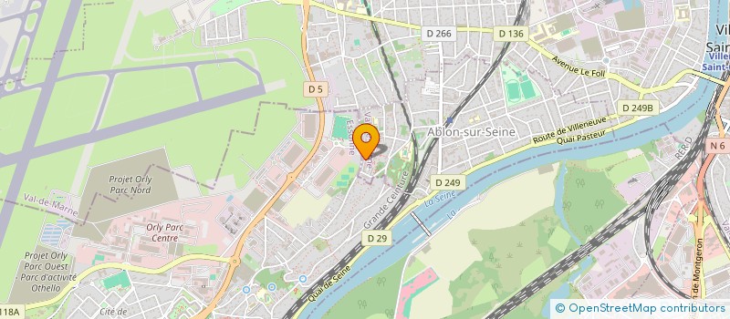 localisation de l'entreprise GUESNON TOITURE RENOVATION à ABLON-SUR-SEINE