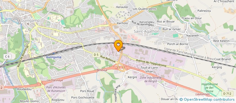 localisation de l'entreprise GUESSEVA  PLOUMAGOAR