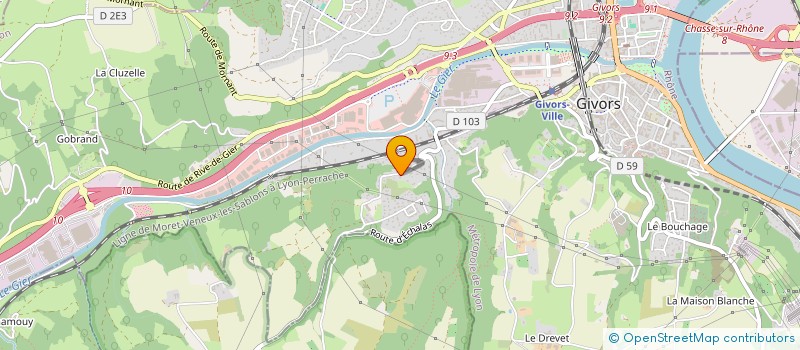 localisation de l'entreprise GUEST APPART ODJ  GIVORS