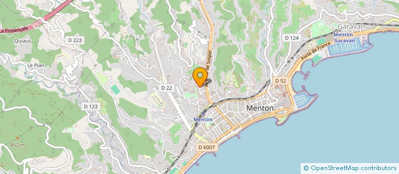 localisation de l'entreprise GUEST OF RIVIERA à MENTON