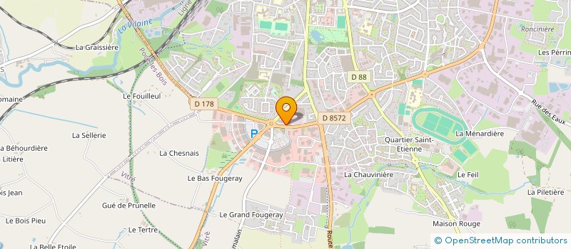 localisation de l'entreprise GUET TURPAUD  VITRE