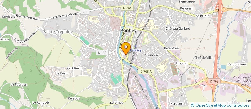 localisation de l'entreprise GUETOUTEAM  PONTIVY