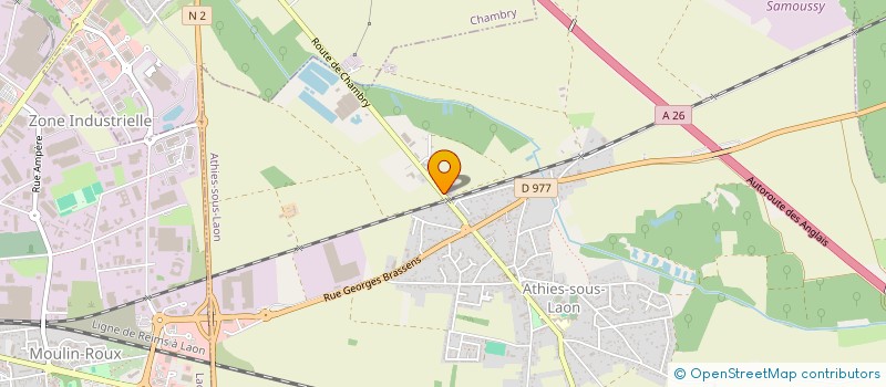 localisation de l'entreprise GUEUDET AGRI AISNE à ATHIES-SOUS-LAON