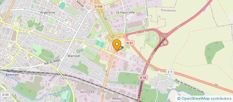 localisation de l'entreprise GUEUDET AGRI OISE & MARNE  BEAUVAIS