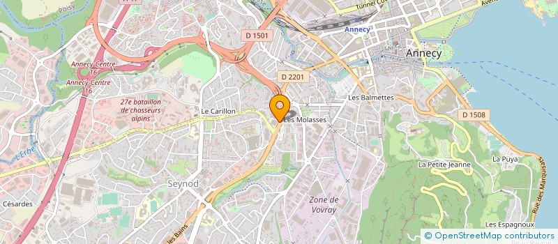 localisation de l'entreprise GUEUDET ALLIANCE HAUTE-SAVOIE à ANNECY