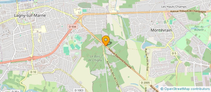 localisation de l'entreprise GUEUDET ASTERIA PHEBE à MONTEVRAIN