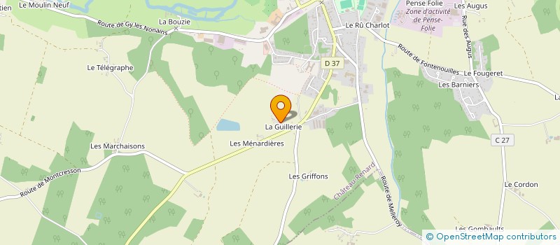 localisation de l'entreprise GUEULET JEAN-PIERRE SARL  CHATEAU-RENARD
