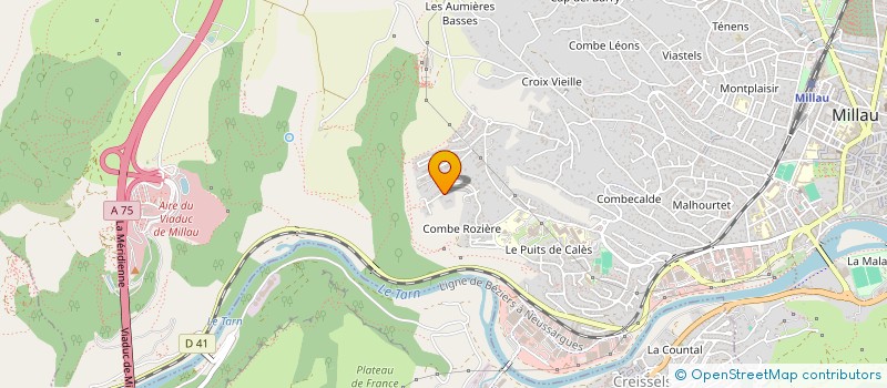 localisation de l'entreprise GUEVA à MILLAU