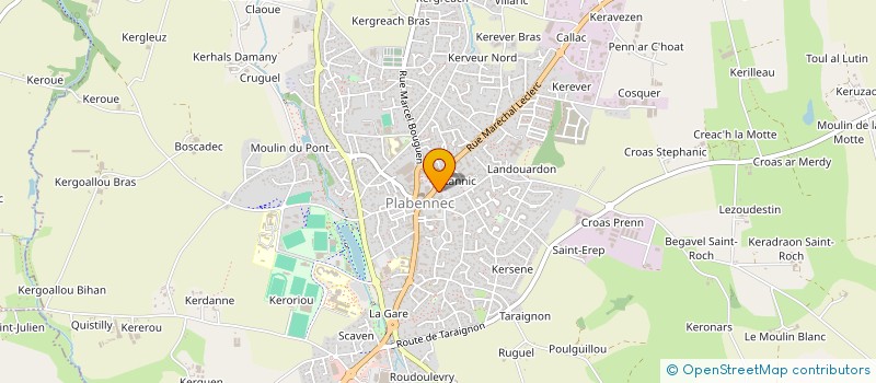 localisation de l'entreprise GUEVEL JEAN MICHEL & NOELLE  PLABENNEC