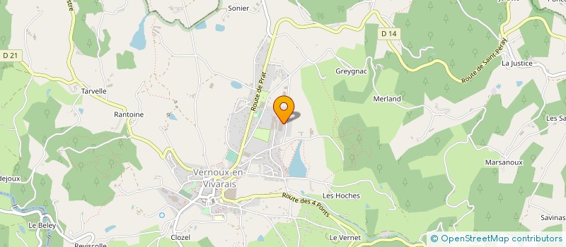 localisation de l'entreprise GUEZE ETS à VERNOUX-EN-VIVARAIS