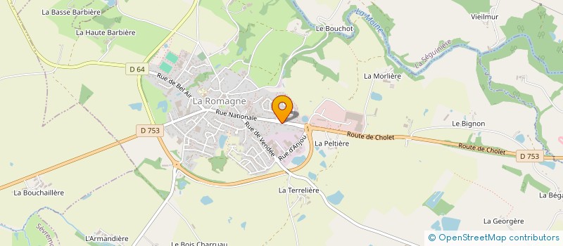 localisation de l'entreprise GUEZILLE FRANCOISE ALIMENTATION  LA ROMAGNE