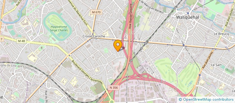 localisation de l'entreprise GUGAER à MARCQ-EN-BARŒUL