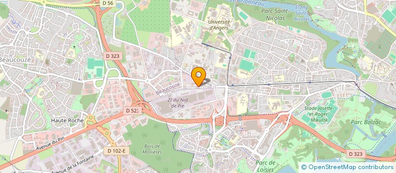 localisation de l'entreprise GUGLER ANGERS  BEAUCOUZE