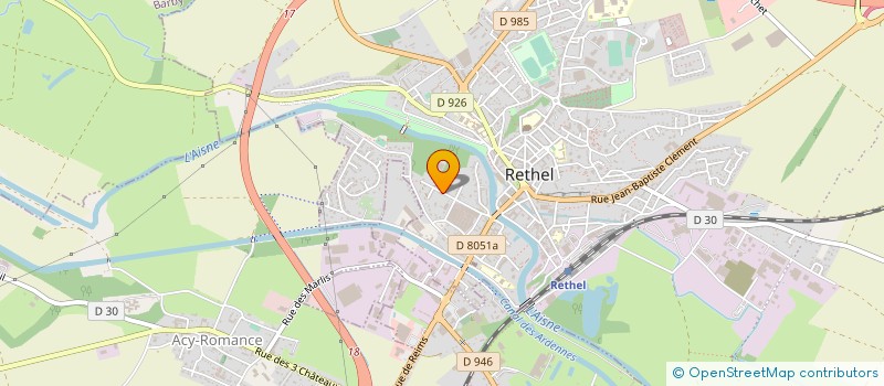 localisation de l'entreprise GUGLIELMETTI LAURENT SARL à RETHEL