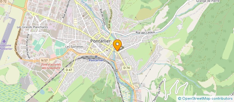 localisation de l'entreprise GUI LIN  PONTARLIER