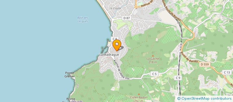 localisation de l'entreprise GUIBER à SAINT-CYR-SUR-MER