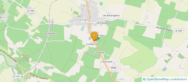 localisation de l'entreprise GUIBERT à TERRANJOU