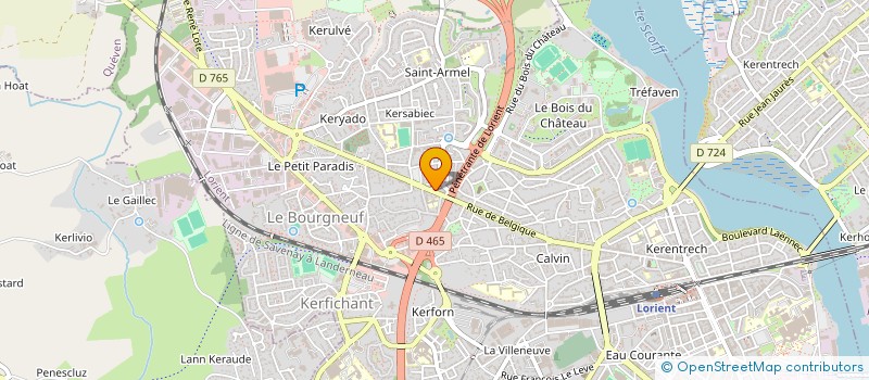 localisation de l'entreprise GUICHAP à LORIENT