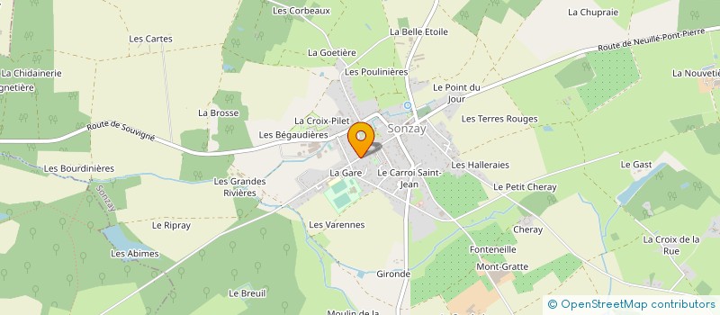 localisation de l'entreprise GUICHARD ET FILS à NEUILLE-PONT-PIERRE