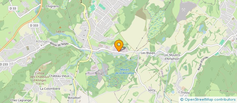 localisation de l'entreprise GUICHARD GARAGE  ALLINGES