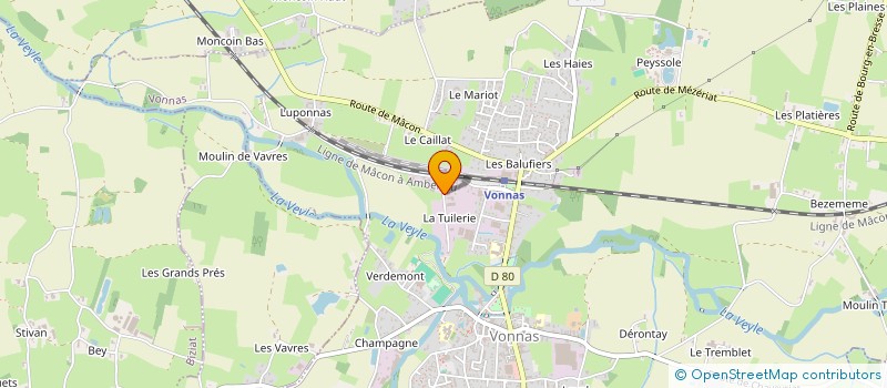 localisation de l'entreprise GUICHARDET SARL  VONNAS