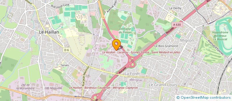 localisation de l'entreprise GUICHENE & BECOYE à EYSINES