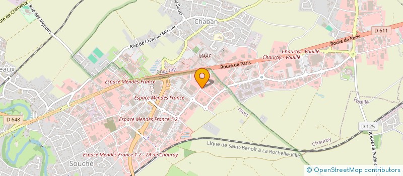 localisation de l'entreprise GUID'O SPORT  NIORT