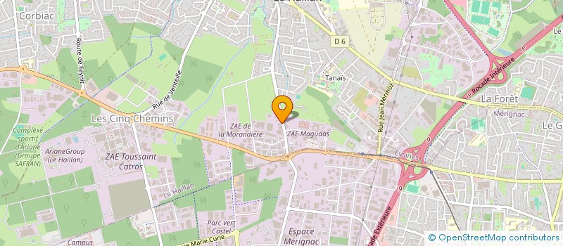 localisation de l'entreprise GUIDAC  LE HAILLAN