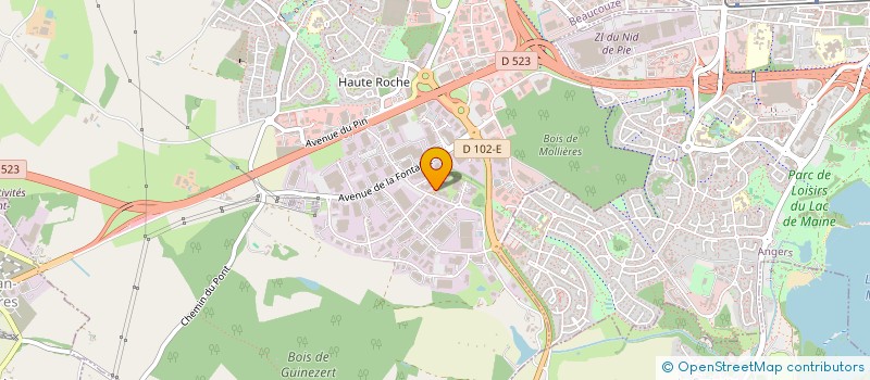 localisation de l'entreprise GUIDANCE & FORMATION  BEAUCOUZE