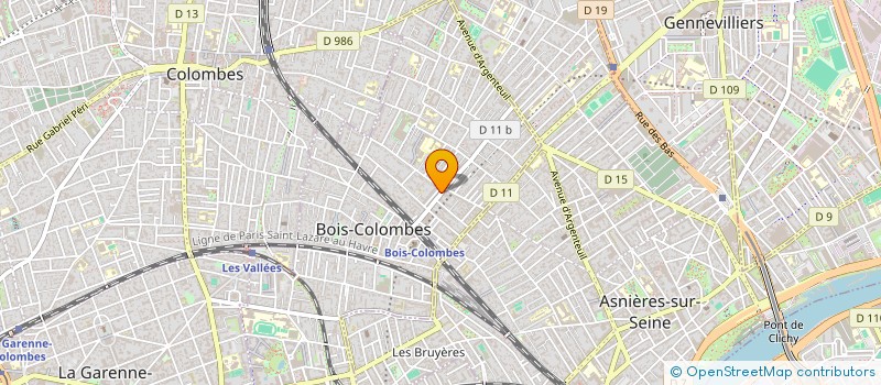 localisation de l'entreprise GUIDARELLI à BOIS-COLOMBES