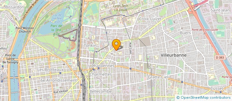 localisation de l'entreprise GUIDE LINE  VILLEURBANNE